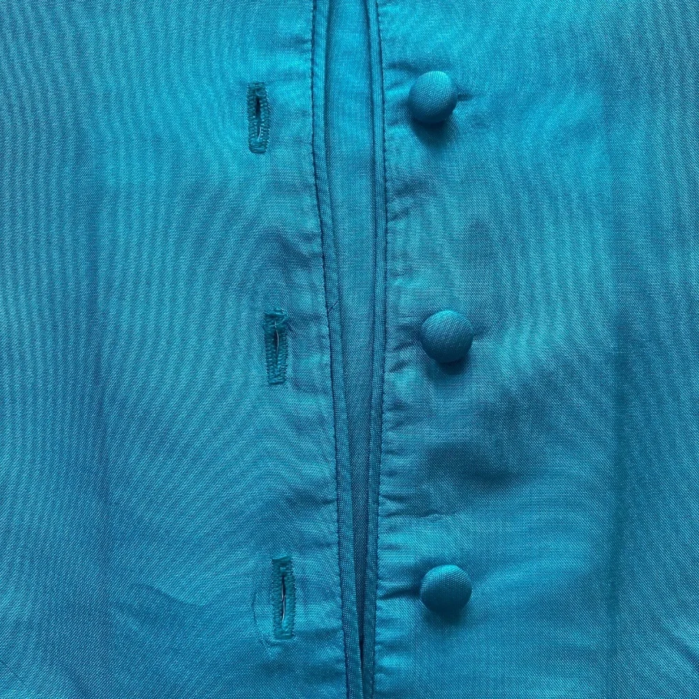 Marisa Baratelli 100% Thai Silk 3/4 Sleeve Button Down Jacket Blouse Size 8 - Picture 7 of 15